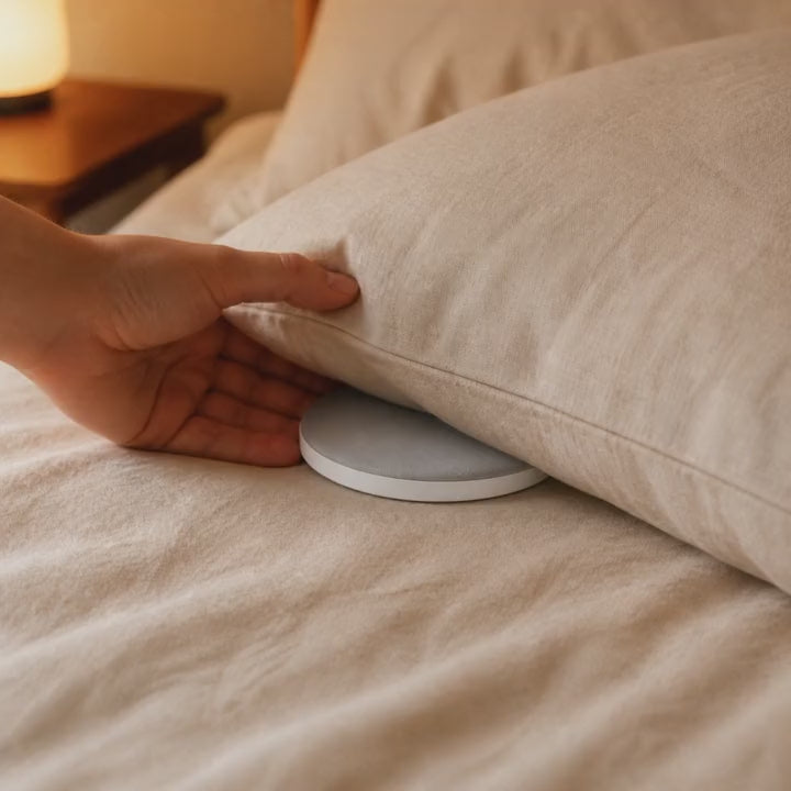 How to place the Plumo speaker underneath a pillow